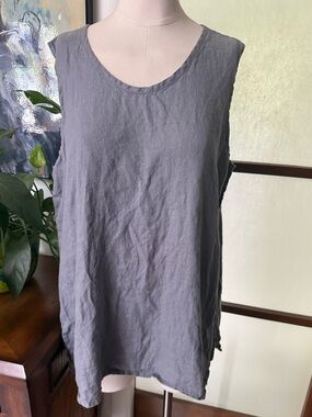 Flax linen sleeveless top